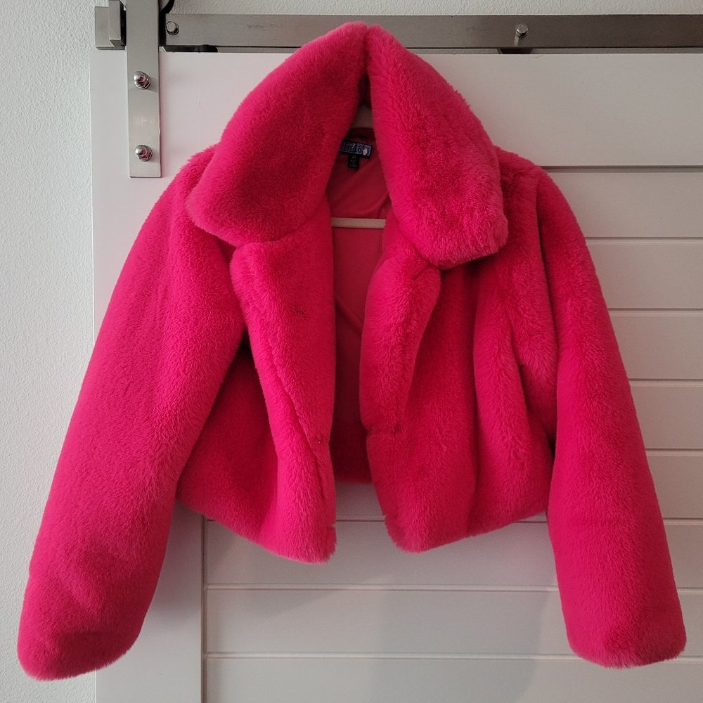 Super Soft Hot Pink Fluffy Jacket